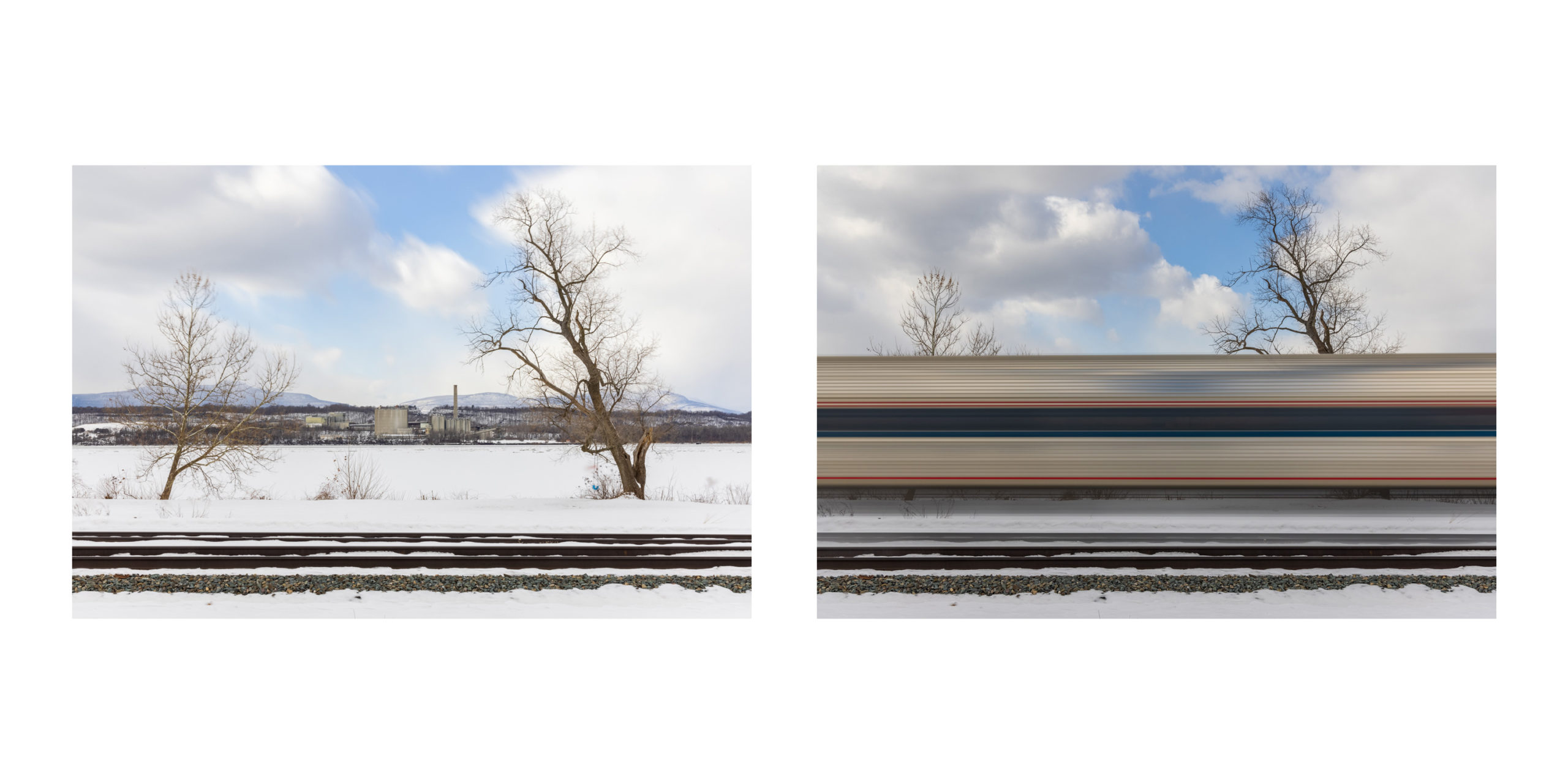 30 seconds of tracks / 1 second of Amtrak passenger train  